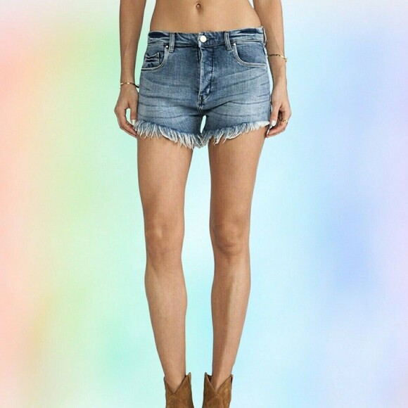 blank‎ nyc Short Jeans  24 in Jizzneyland Fray Hem mini festival streetwear - Picture 1 of 7